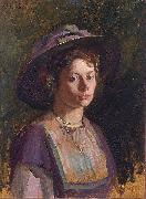 Heinrich Martin Krabbe Young Lady oil painting